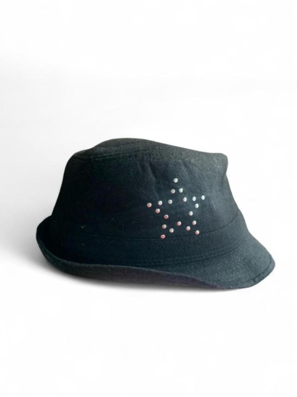 Y2K Collection eighteen Fedora star studded hat black bling chic casual